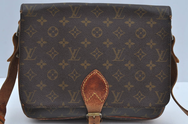 Authentic Louis Vuitton Monogram Cartouchiere GM Shoulder Bag Old Model K8175