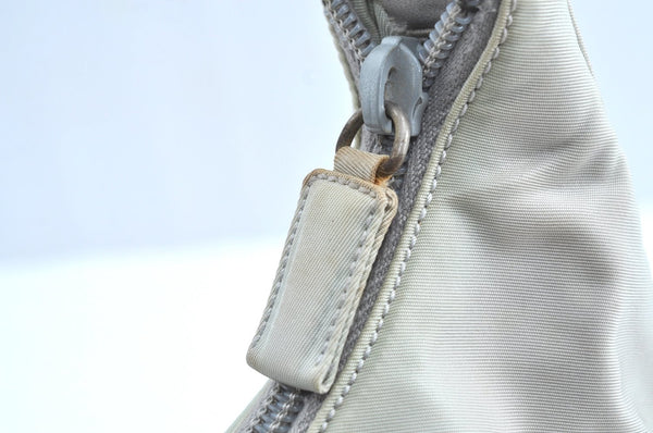 Authentic PRADA Nylon Tessuto Shoulder Bag Purse White K8178
