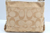 Authentic COACH Signature Shoulder Cross Bag Canvas Leather F16558 Beige K8179