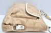 Authentic COACH Signature Shoulder Cross Bag Canvas Leather F16558 Beige K8179