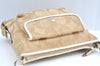 Authentic COACH Signature Shoulder Cross Bag Canvas Leather F16558 Beige K8179