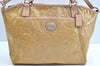 Authentic COACH Peyton Embossed 2Way Shoulder Hand Bag PVC Leather Beige K8180