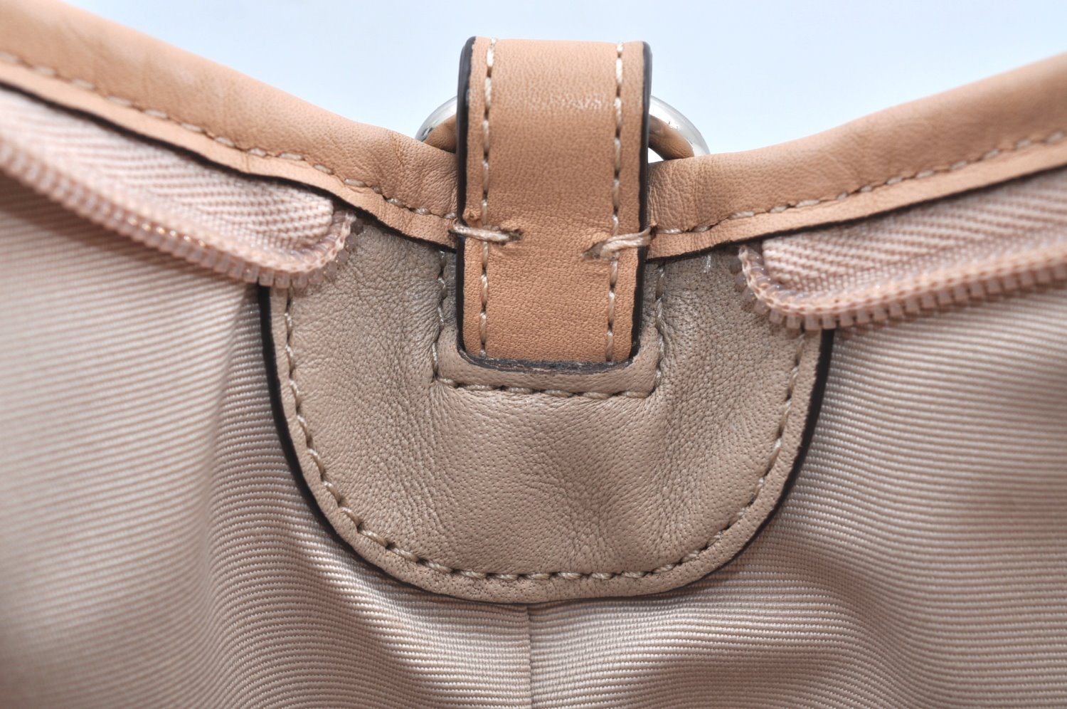 Authentic COACH Peyton Embossed 2Way Shoulder Hand Bag PVC Leather Beige K8180