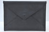 Authentic Louis Vuitton Epi Letter Case Clutch Bag Purse Black LV K8184