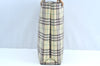 Authentic BURBERRY Check Nylon Leather Shoulder Tote Bag Yellow Green K8189