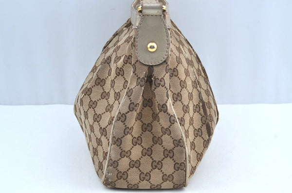 Auth GUCCI Sukey Shoulder Cross Body Bag GG Canvas Leather 296834 Brown K8191