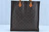 Authentic Louis Vuitton Monogram Sac Plat Hand Tote Bag M51140 LV Junk K8194