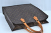 Authentic Louis Vuitton Monogram Sac Plat Hand Tote Bag M51140 LV Junk K8194