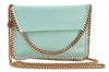 Authentic Stella McCartney Falabella Mini Shoulder Hand Bag Leather Blue K8198