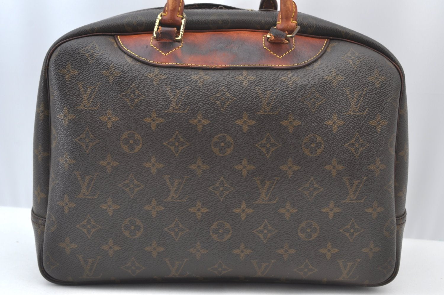 Authentic Louis Vuitton Monogram Deauville Hand Bag M47270 LV Junk K8199