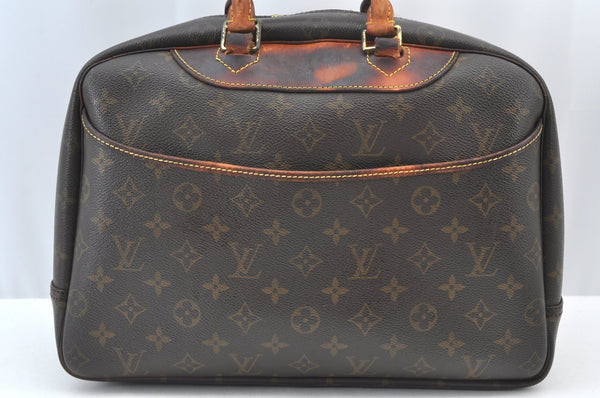 Authentic Louis Vuitton Monogram Deauville Hand Bag M47270 LV Junk K8199
