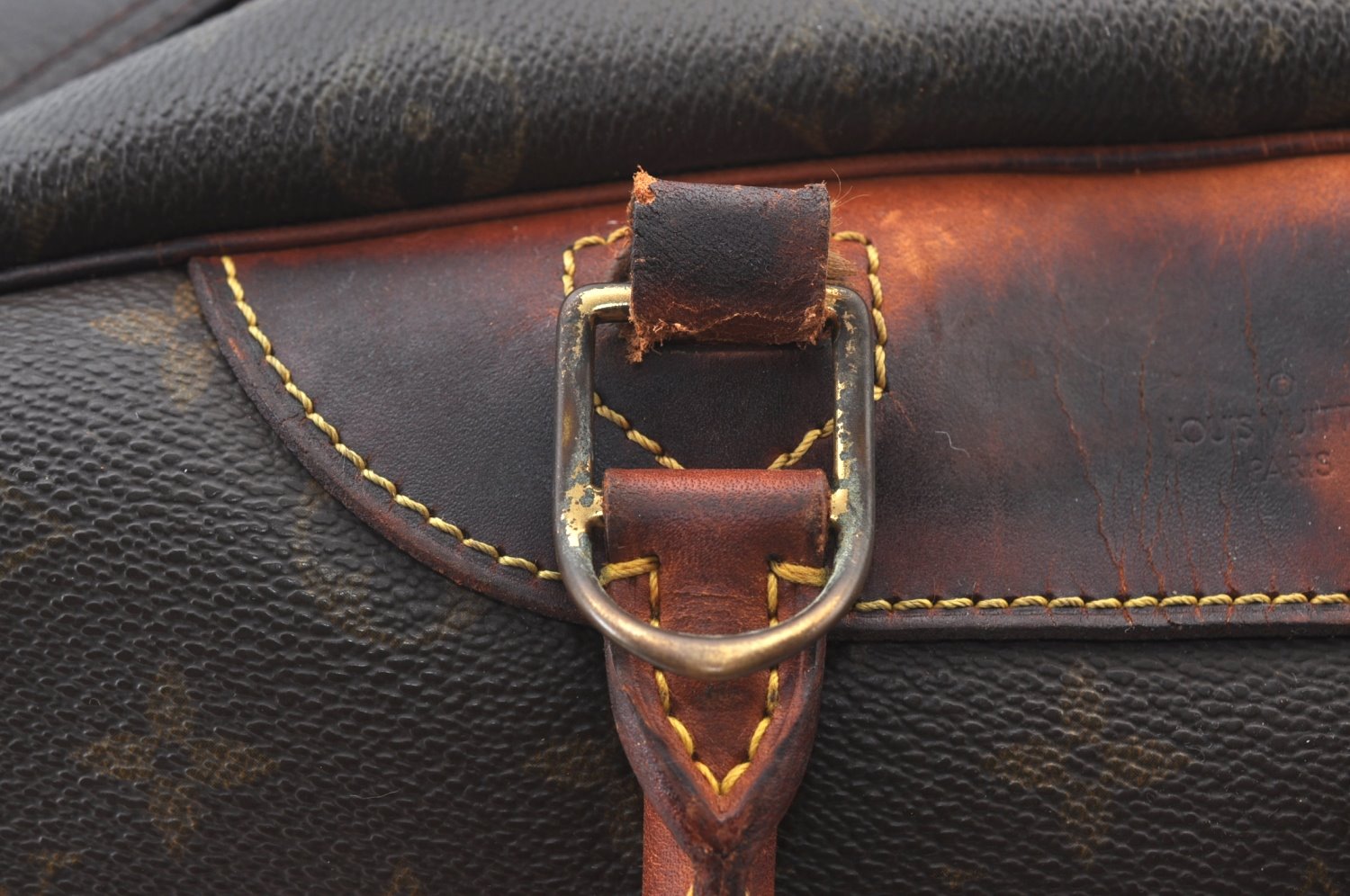 Authentic Louis Vuitton Monogram Deauville Hand Bag M47270 LV Junk K8199