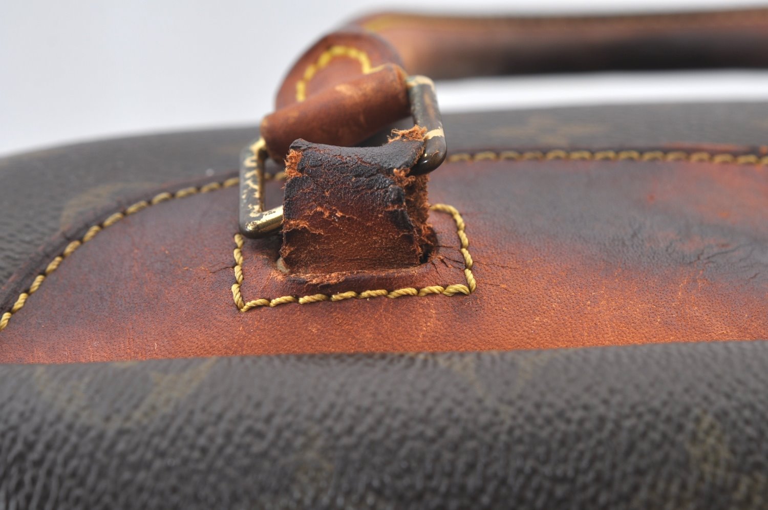 Authentic Louis Vuitton Monogram Deauville Hand Bag M47270 LV Junk K8199