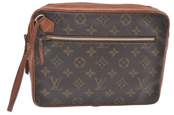 Authentic Louis Vuitton Monogram Pochette Sport Clutch Hand Bag Old Model K8200