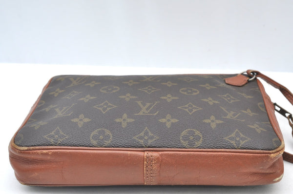 Authentic Louis Vuitton Monogram Pochette Sport Clutch Hand Bag Old Model K8200