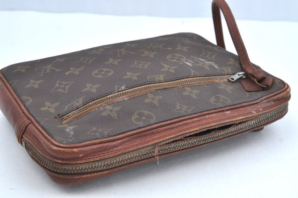 Authentic Louis Vuitton Monogram Pochette Sport Clutch Bag Old Model Junk K8201