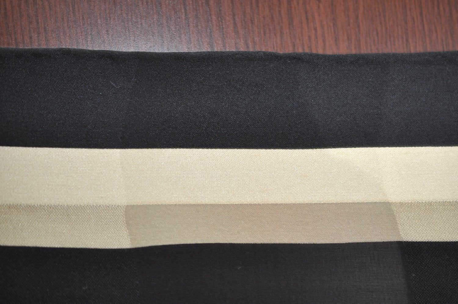 Authentic LANCEL Scarf Chain motif Silk Black K8202