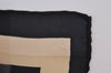 Authentic LANCEL Scarf Chain motif Silk Black K8202