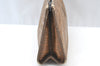 Authentic FENDI Vintage Zucchino Clutch Hand Bag Purse PVC Leather Brown K8207