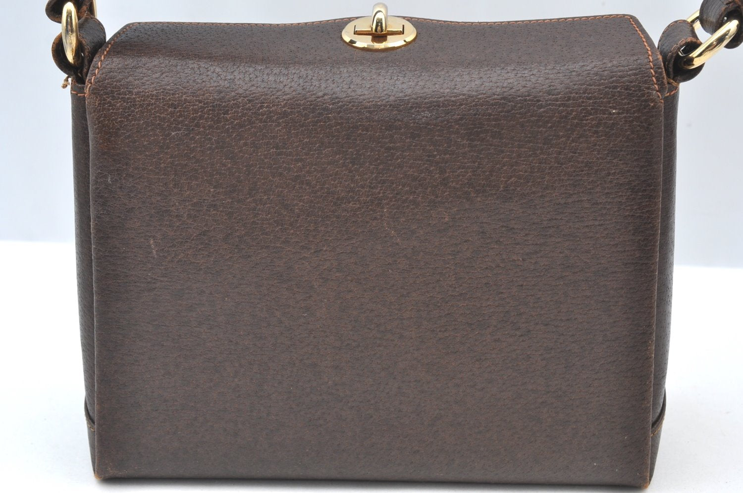 Authentic GUCCI Vintage Shoulder Hand Bag Purse Leather Brown K8208