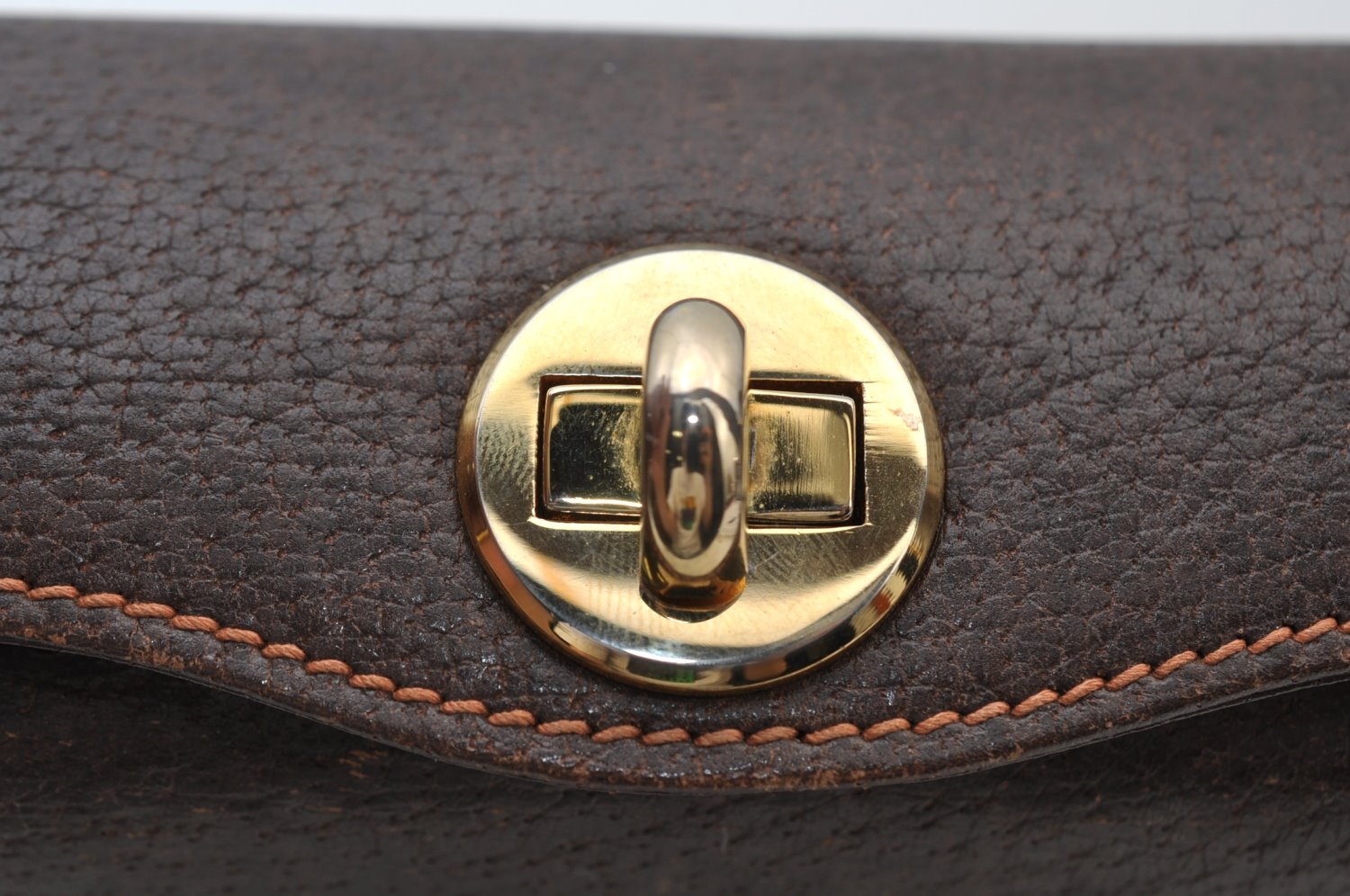 Authentic GUCCI Vintage Shoulder Hand Bag Purse Leather Brown K8208