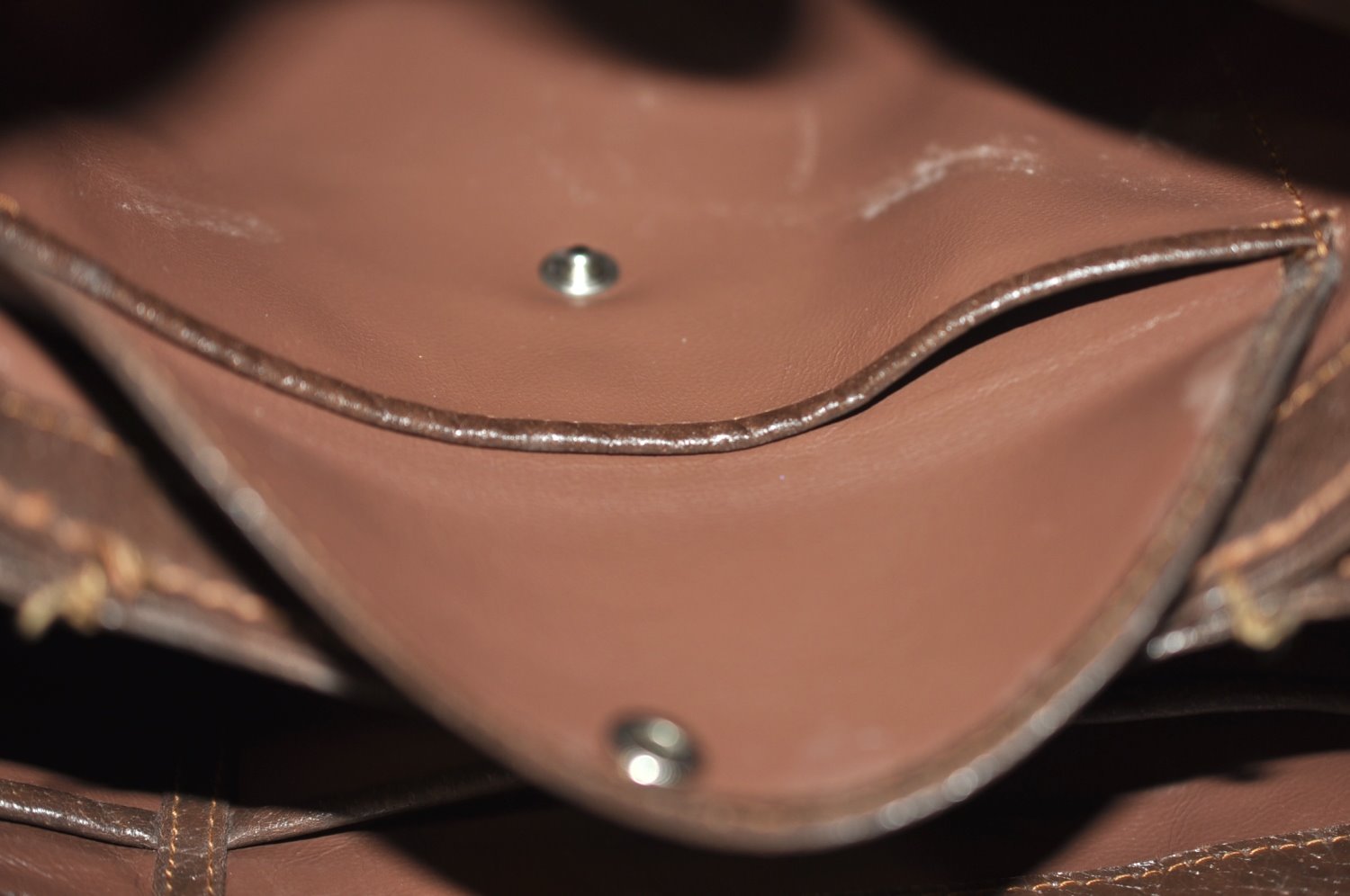 Authentic GUCCI Vintage Shoulder Hand Bag Purse Leather Brown K8208