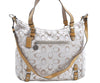 Authentic COACH Signature 2Way Tote Bag Canvas Enamel F17580 Beige K8215