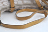 Authentic COACH Signature 2Way Tote Bag Canvas Enamel F17580 Beige K8215