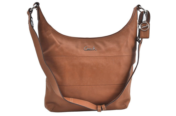 Authentic COACH Vintage Shoulder Cross Body Bag Purse Leather 17116 Brown K8216