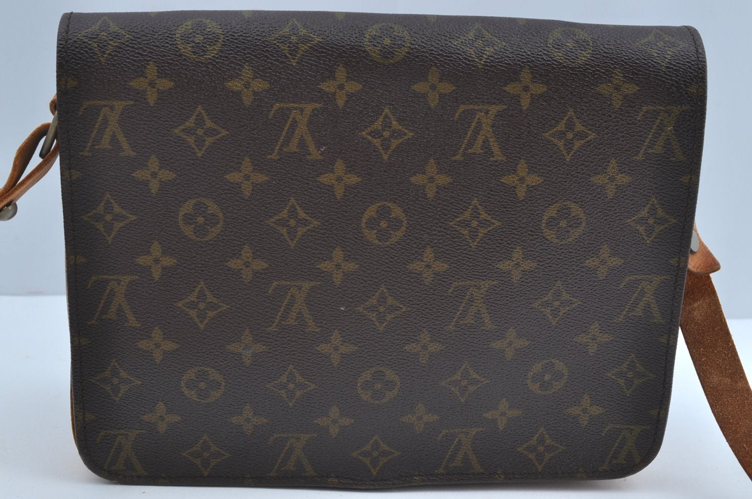 Authentic Louis Vuitton Monogram Cartouchiere GM Shoulder Bag Old Model LV K8217