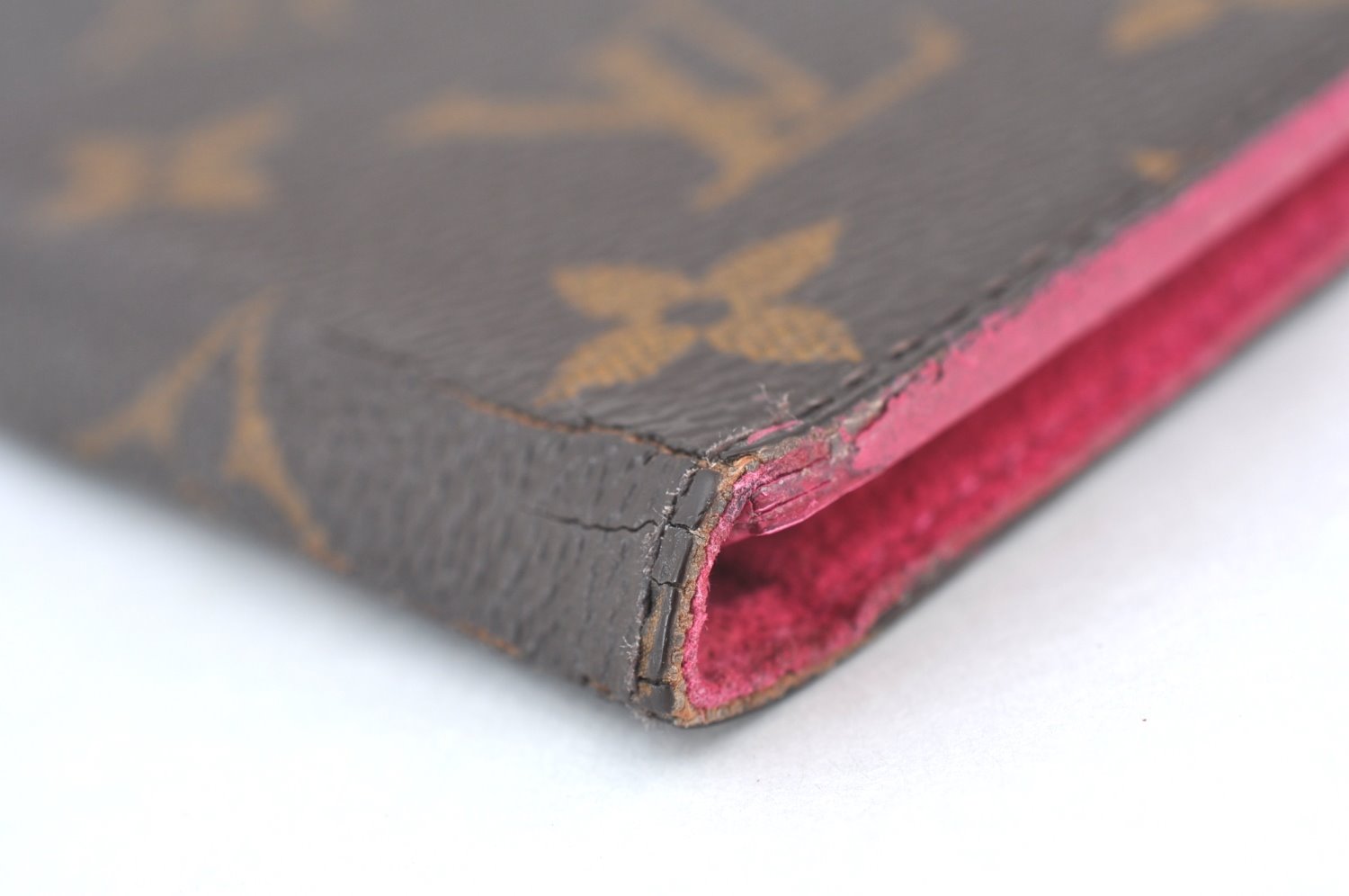Authentic Louis Vuitton Monogram Folio Iphone 7 8 Case Pink M61906 LV K8218