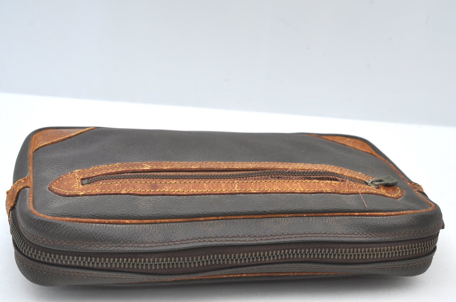 Auth Louis Vuitton Monogram Marly Dragonne Clutch Hand Bag Old Model Junk K8219