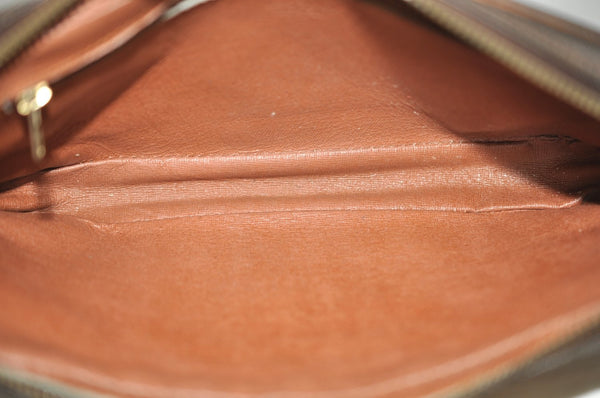 Auth Louis Vuitton Monogram Marly Dragonne Clutch Hand Bag Old Model Junk K8219