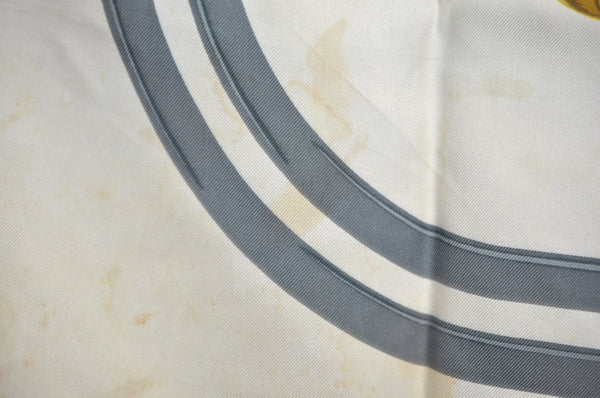 Authentic HERMES Carre 90 Scarf "BRIDES de GALA par" Silk Red K8223