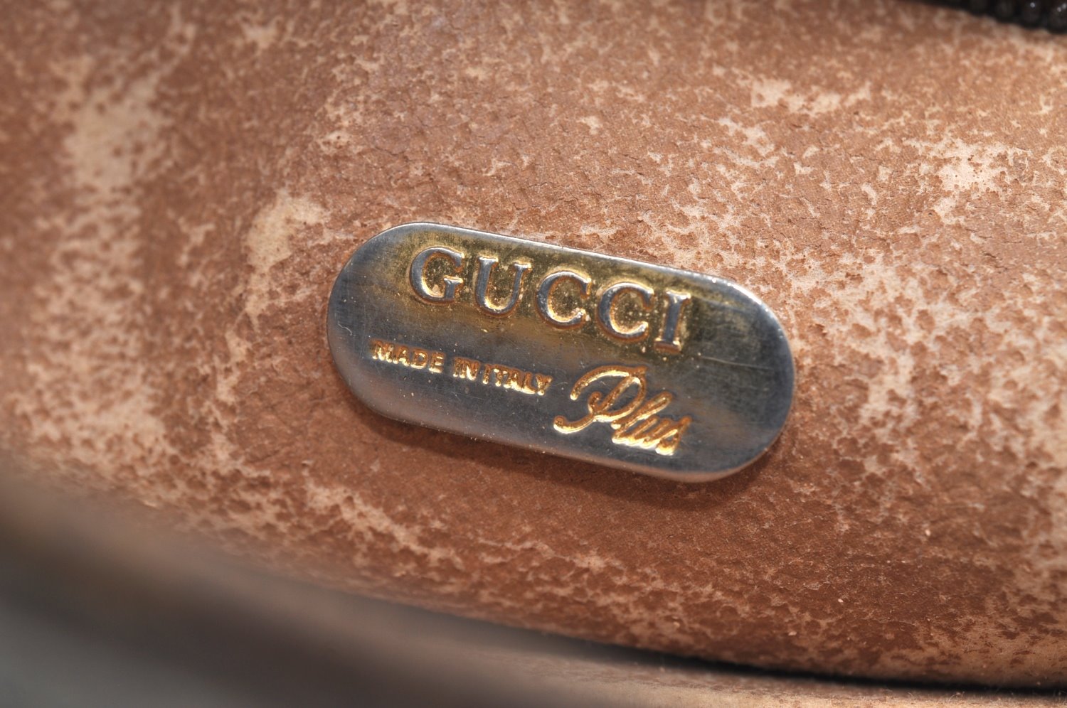 Authentic GUCCI GG Plus Clutch Hand Bag Purse PVC Leather Brown K8224