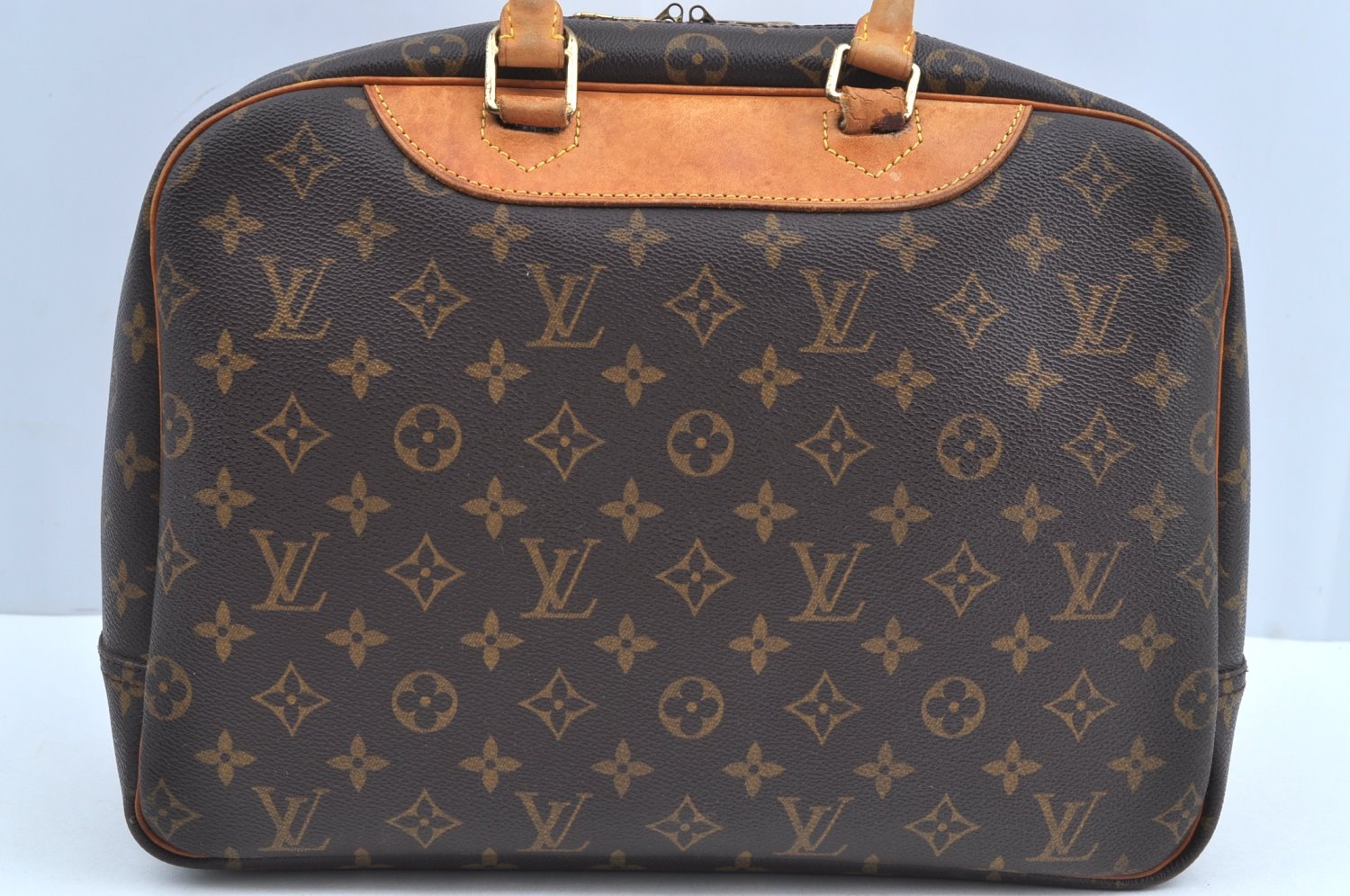 Authentic Louis Vuitton Monogram Deauville Hand Bag M47270 LV Junk K8226