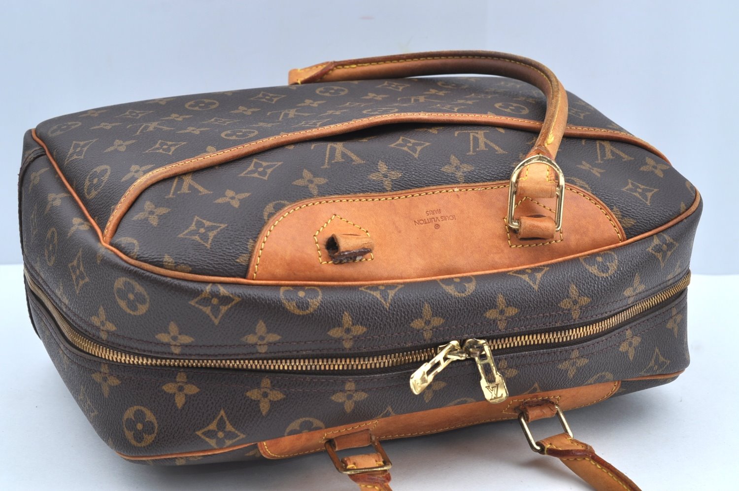 Authentic Louis Vuitton Monogram Deauville Hand Bag M47270 LV Junk K8226