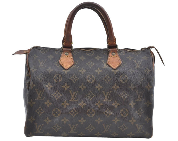 Authentic Louis Vuitton Monogram Speedy 30 Hand Boston Bag M41526 LV K8227