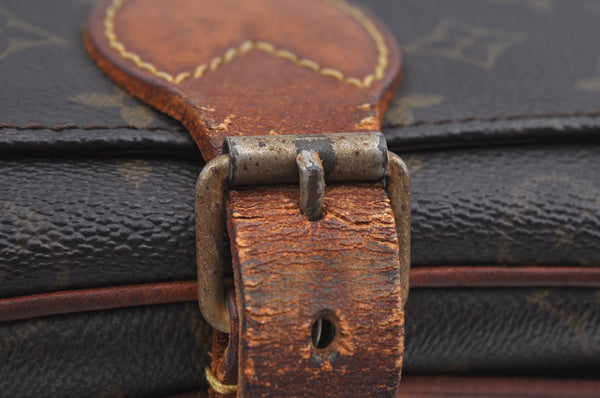 Authentic Louis Vuitton Monogram Cartouchiere MM Shoulder Bag Old Model K8237