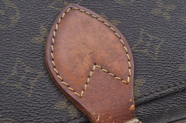 Authentic Louis Vuitton Monogram Cartouchiere MM Shoulder Bag Old Model K8237