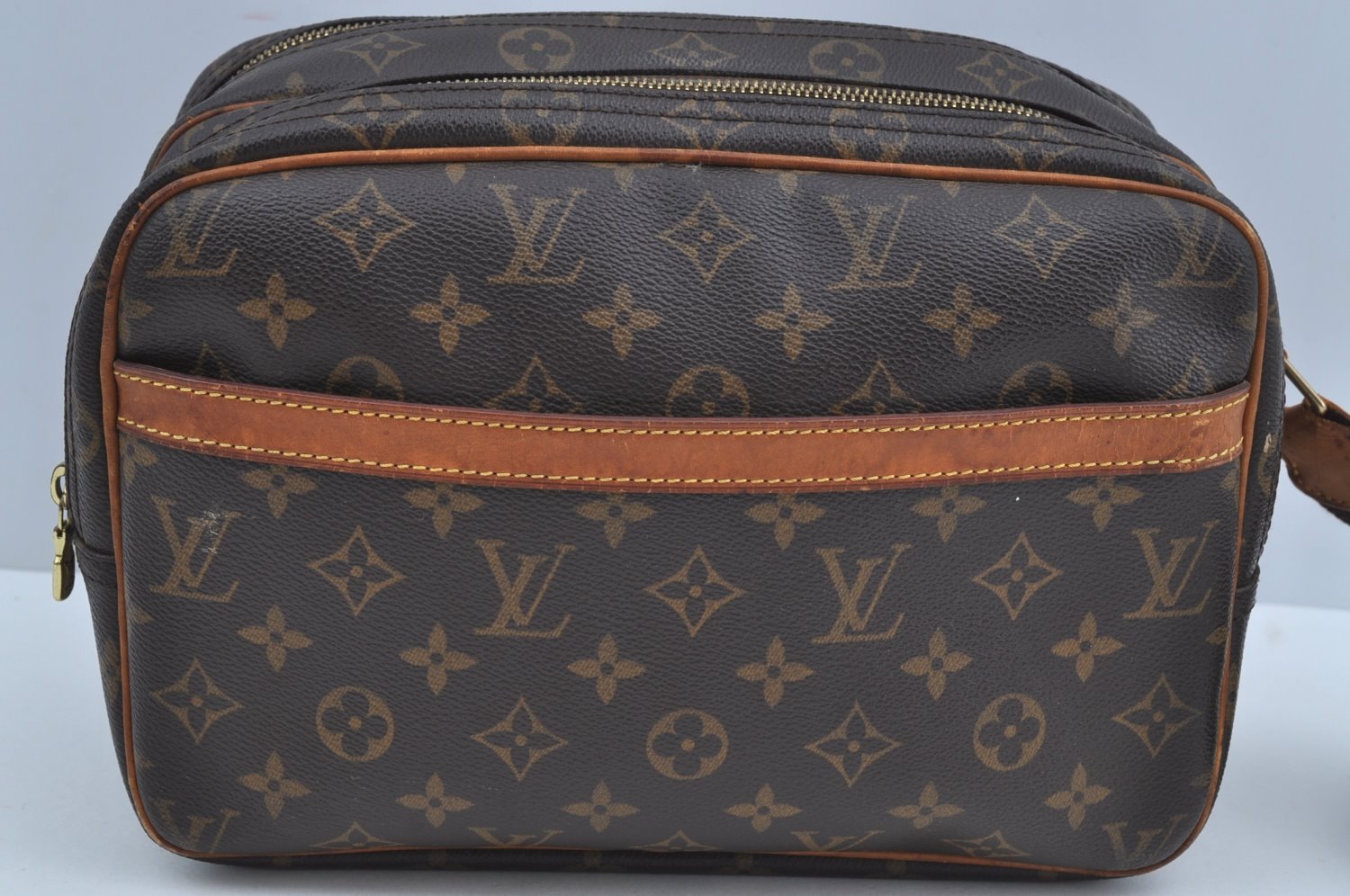 Authentic Louis Vuitton Monogram Reporter PM Shoulder Bag M45254 LV Junk K8238