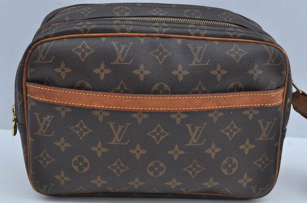 Authentic Louis Vuitton Monogram Reporter PM Shoulder Bag M45254 LV Junk K8238