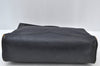 Authentic Burberrys Vintage Canvas Leather Shoulder Bag Black K8240