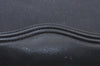 Authentic Burberrys Vintage Canvas Leather Shoulder Bag Black K8240