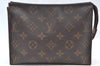 Authentic Louis Vuitton Monogram Poche Toilette 19 M47544 Cosmetics Pouch K8241