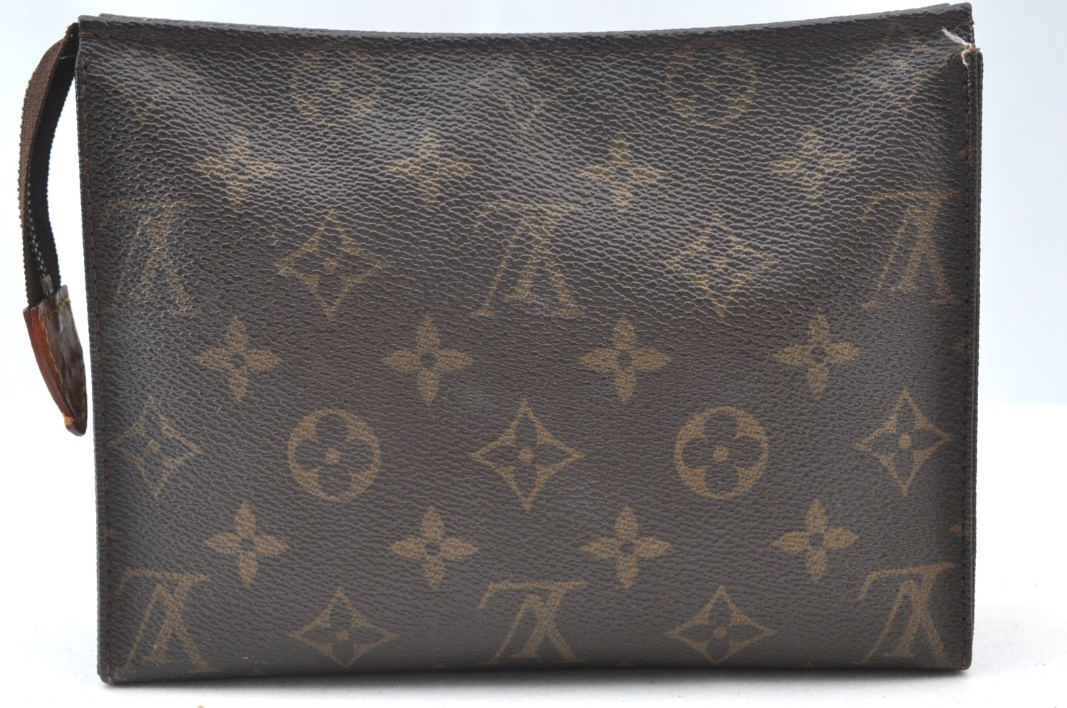 Authentic Louis Vuitton Monogram Poche Toilette 19 M47544 Cosmetics Pouch K8241
