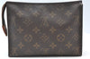 Authentic Louis Vuitton Monogram Poche Toilette 19 M47544 Cosmetics Pouch K8241