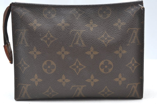 Authentic Louis Vuitton Monogram Poche Toilette 19 M47544 Cosmetics Pouch K8241