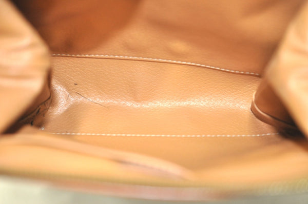 Authentic CELINE Macadam Blason Pattern Clutch Hand Bag PVC Leather Brown K8245