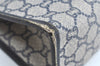 Authentic GUCCI GG Plus Vintage Clutch Hand Bag Purse PVC Leather Navy K8246